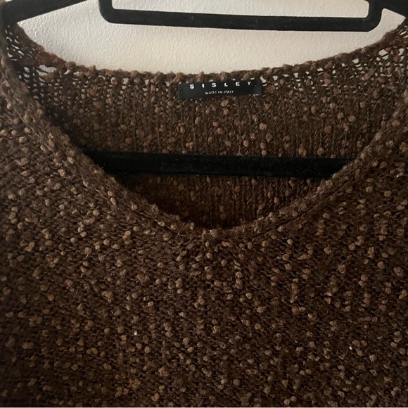 Sisley Cropped Chocolate Brown Sweater - Picture 3 of 8